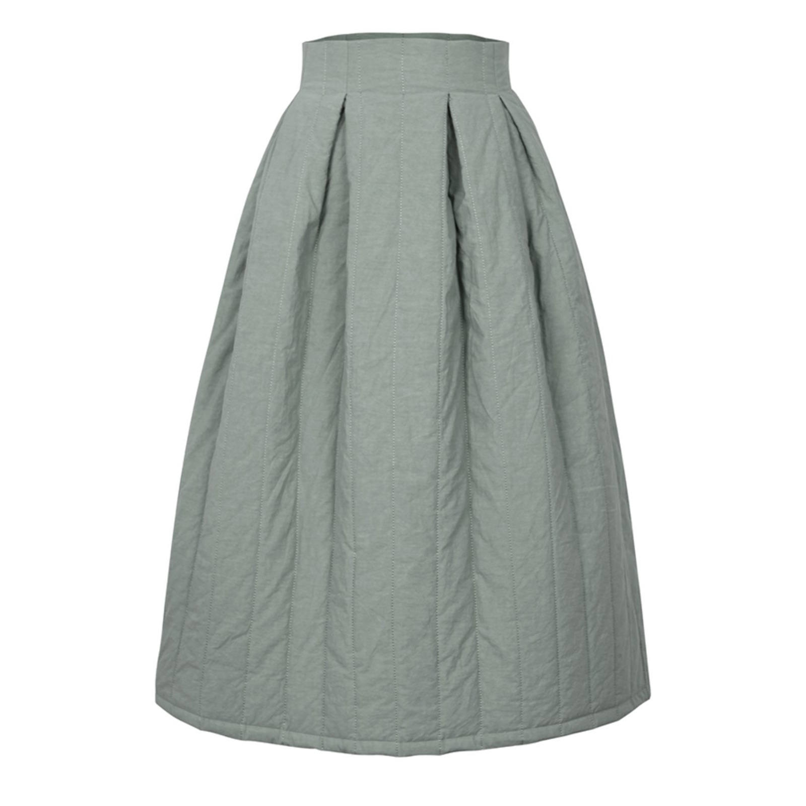 W.Padding long skirt deep mint