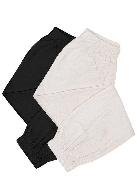  W.Summer Cotton Gojangyee Pants Ivory / Black