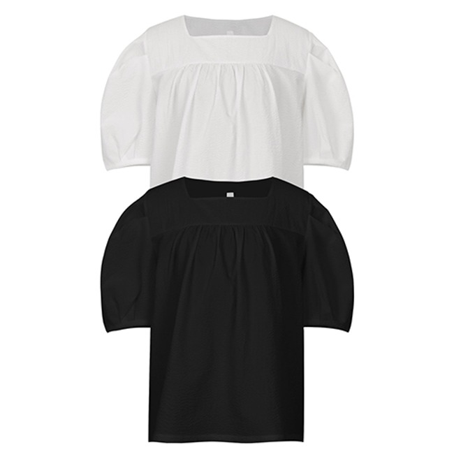 W. Embo blouse Black/White 
